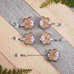 Бабочка со стразами значок катушка&nbsp;AJEW-SZ0001-67
