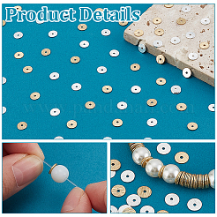 300шт 2 цвета латунные дистанционные бусины&nbsp;KK-PH0010-90B