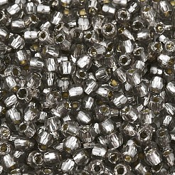 Серебряные подкладке стекло бисер&nbsp;SEED-T007-18A-04