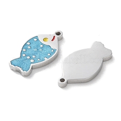 Подвески из нержавеющей стали 304 с эмалью&nbsp;STAS-M102-12B-P