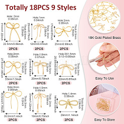 18шт 9 стиля латунные подвески&nbsp;KK-TA0002-28