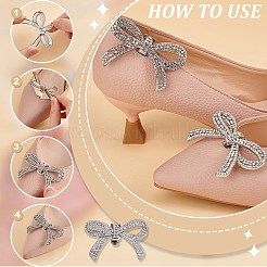 8 шт. 4 стиля украшения для свадебной обуви из сплава со стразами&nbsp;FIND-PH0022-14