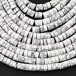 Окрашенные синтетические бирюзовые бусы нити&nbsp;G-Z089-A04-B