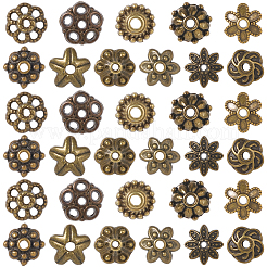 220 шт. 11 стиля колпачков для бусин из сплава&nbsp;TIBE-SP0001-19