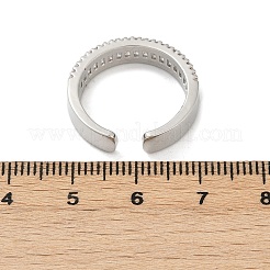 Манжеты из латуни с микро паве кубический цирконий для женщин&nbsp;RJEW-F182-01P