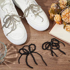 4 шт. жемчужные бусины-бантики из АБС-пластика для обуви&nbsp;PALLOY-HY00043