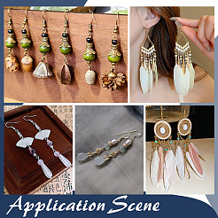 150 шт. 3 стиля французских сережек-крючков из нержавеющей стали&nbsp;STAS-ME0002-42