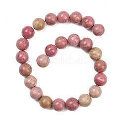 Природные родонит бисер нитей&nbsp;G-L648-A08-16mm