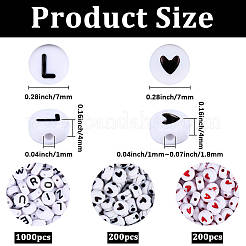 1400 шт. 3 вида акриловых бусин с горизонтальными отверстиями&nbsp;MACR-PA0001-32