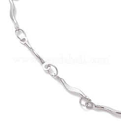 Браслеты на ногу из нержавеющей стали 304 с волнистыми звеньями для женщин&nbsp;AJEW-AN00627