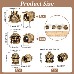 4 шт. 4 стиля латунных европейских бусин KK-NB0003-58