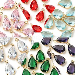 5 шт. Прозрачные стеклянные подвески&nbsp;GLAA-YW0004-41A