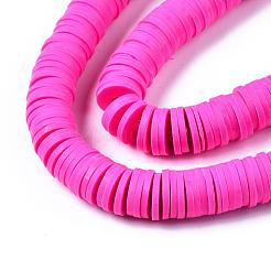 Плоские круглые бусины из глины ручной работы полимерные&nbsp;CLAY-R067-10mm-31