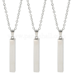 12 комплект 201 прямоугольных кулонов из нержавеющей стали&nbsp;NJEW-SC0001-59