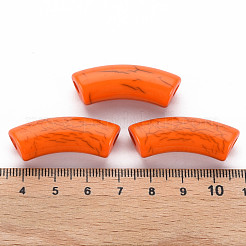 Непрозрачные акриловые бусины с краклеем&nbsp;MACR-S372-001N-008