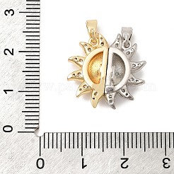 Подвески из латуни с микропаве из кубического циркония ко Дню святого Валентина&nbsp;LS-KK-H251-01A-GP