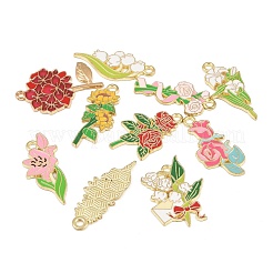 10шт 10 стиля подвески из сплава с эмалью&nbsp;ENAM-L054-01G