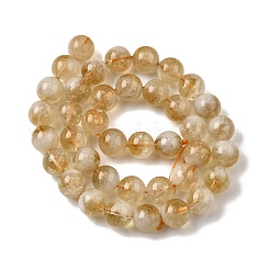 Нити из нагретых натуральных цитриновых бусин&nbsp;G-D323-A01-10mm-A