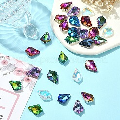 35шт 7 цвета подвески из гальванического стекла&nbsp;FIND-YW0005-99