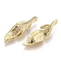 Латунные микропаве прозрачные подвески с фианитом&nbsp;KK-S356-070-NF