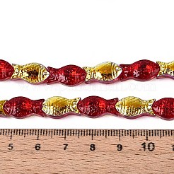 Прозрачность гальванизированные стеклянные бусины нити&nbsp;GLAA-T023-40A-10