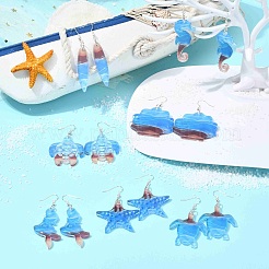 7 пара акриловых висячих серег 1 стилей&nbsp;EJEW-CJ0001-06