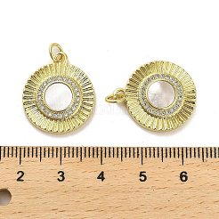 Латунные микропаве прозрачные подвески с фианитом&nbsp;KK-K365-02C-G