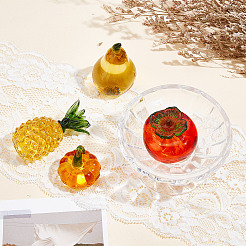 4 шт. 4 стиля лэмпворк ручной работы для украшения фруктов&nbsp;DJEW-DR0001-15