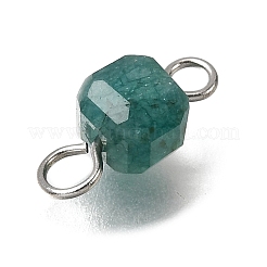 Подвески-соединители из натурального цветного турмалина с ограненными гранями в форме куба&nbsp;PALLOY-JF04368-02