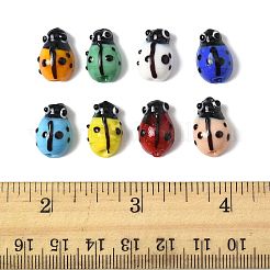 2 нити бусины лэмпворк ручной работы в виде божьей коровки&nbsp;LAMP-FS0001-53B