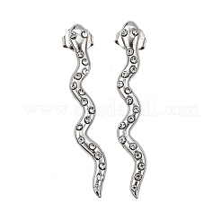 Серьги-гвоздики из нержавеющей стали 304 со стразами&nbsp;EJEW-Z116-01P