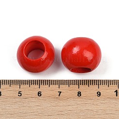 Спрей окрашены деревянные европейские бусины&nbsp;WOOD-F017-05F