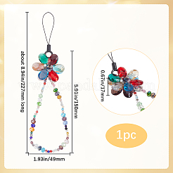 Цветочные стеклянные и хрустальные бусины мобильные ремни&nbsp;FIND-WH20004-41