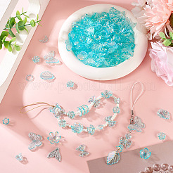 182шт 100г прозрачные акриловые бусины&nbsp;OACR-TA0003-69A