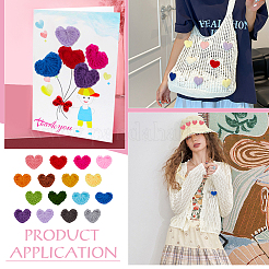 32 шт. 16-цветные полиэстеровые кабошоны&nbsp;DIY-FG0008-63