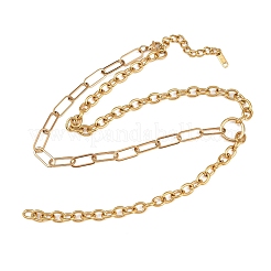 Женские ожерелья из нержавеющей стали 304 с цепочками и кисточками.&nbsp;NJEW-Z111-04G