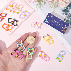 13 шт. двухцветный запирающийся карабин из цинкового сплава с эмалевым покрытием&nbsp;FIND-SC0021-06