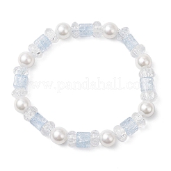 Браслеты из хрустального стекла и ракушек с бисером и бусинами из жемчуга для женщин&nbsp;BJEW-JB12384-02