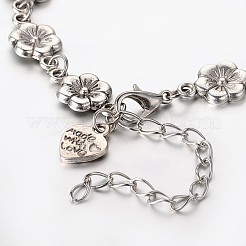 Модные тибетский стиль цветочные браслеты AJEW-AN00083