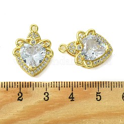 Кулоны из экологически чистой латуни с микропаве и кубическим цирконием&nbsp;KK-A204-13G