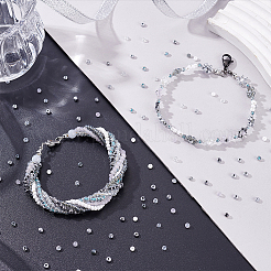 80 г 8-х цветных круглых стеклянных бусин&nbsp;SEED-PH0002-42