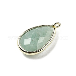 Граненые подвески из натурального окрашенного зеленого авантюрина&nbsp;G-M431-17G-02