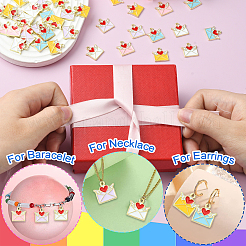 30шт 5 цвета сплава эмалевые подвески&nbsp;ENAM-CJ0004-28