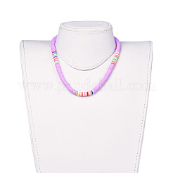 Колье из бисера ручной работы из полимерной глины хэйши&nbsp;NJEW-JN02448-01