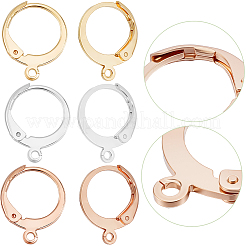 60 шт. 3 стиля фурнитуры для сережек с застежкой-молнией из нержавеющей стали 304&nbsp;STAS-BBC0008-30D