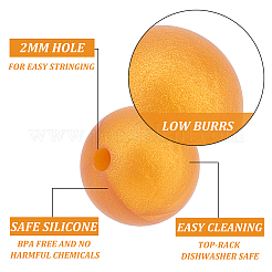 Пищевые экологически чистые силиконовые бусины&nbsp;SIL-WH0010-10C