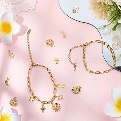 Наборы для самостоятельного изготовления браслетов с подвесками в виде звездного неба&nbsp;DIY-BBC0002-76