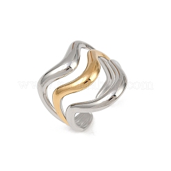 Кольца-манжеты из нержавеющей стали 304 для женщин&nbsp;RJEW-K296-03A-GP