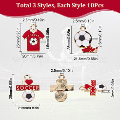 Подвески из сплава эмали 30шт 3 стиля&nbsp;ENAM-SC0002-93