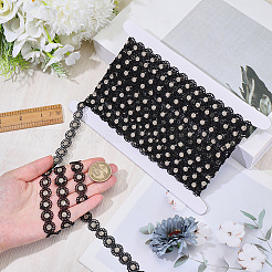 10 ярд металлизированной пряжи цветочная кружевная лента&nbsp;OCOR-GF0005-45B